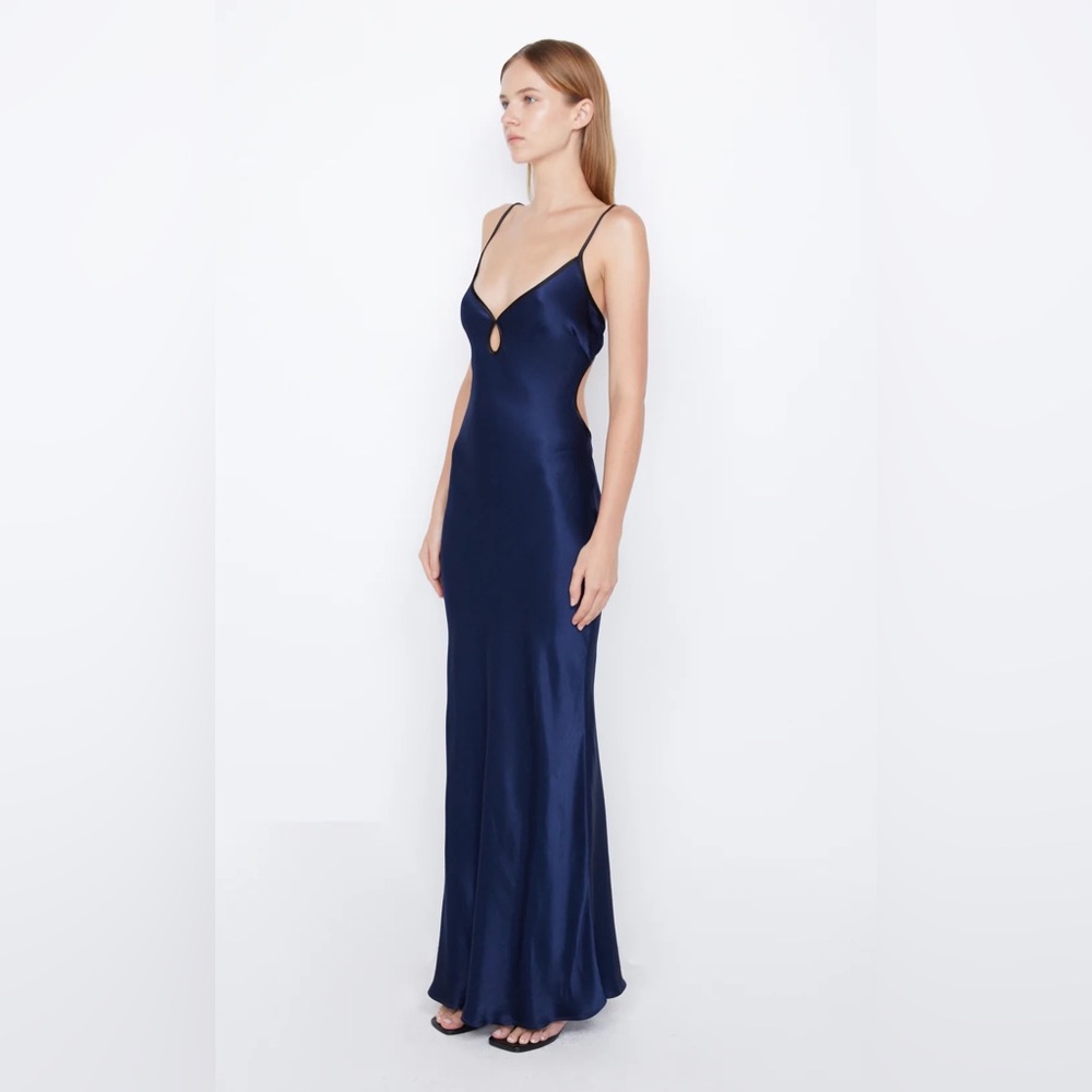 Bec and bridge navy and black cedar dress